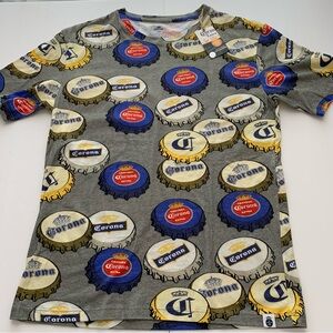 Corona Men’s Bottle Cap Print T-Shirt - Multicolor Size S-M